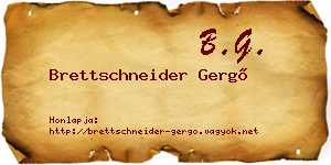 Brettschneider Gergő névjegykártya