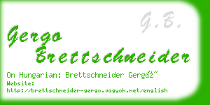 gergo brettschneider business card